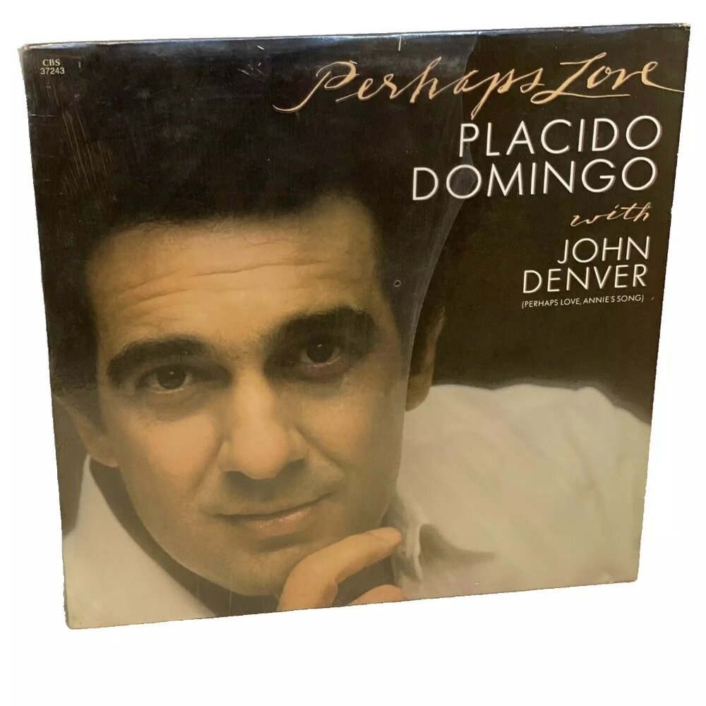 Placido Domingo With John Denver Perhaps Love (Vinyl, 1981) CBS FM 37243 VG+